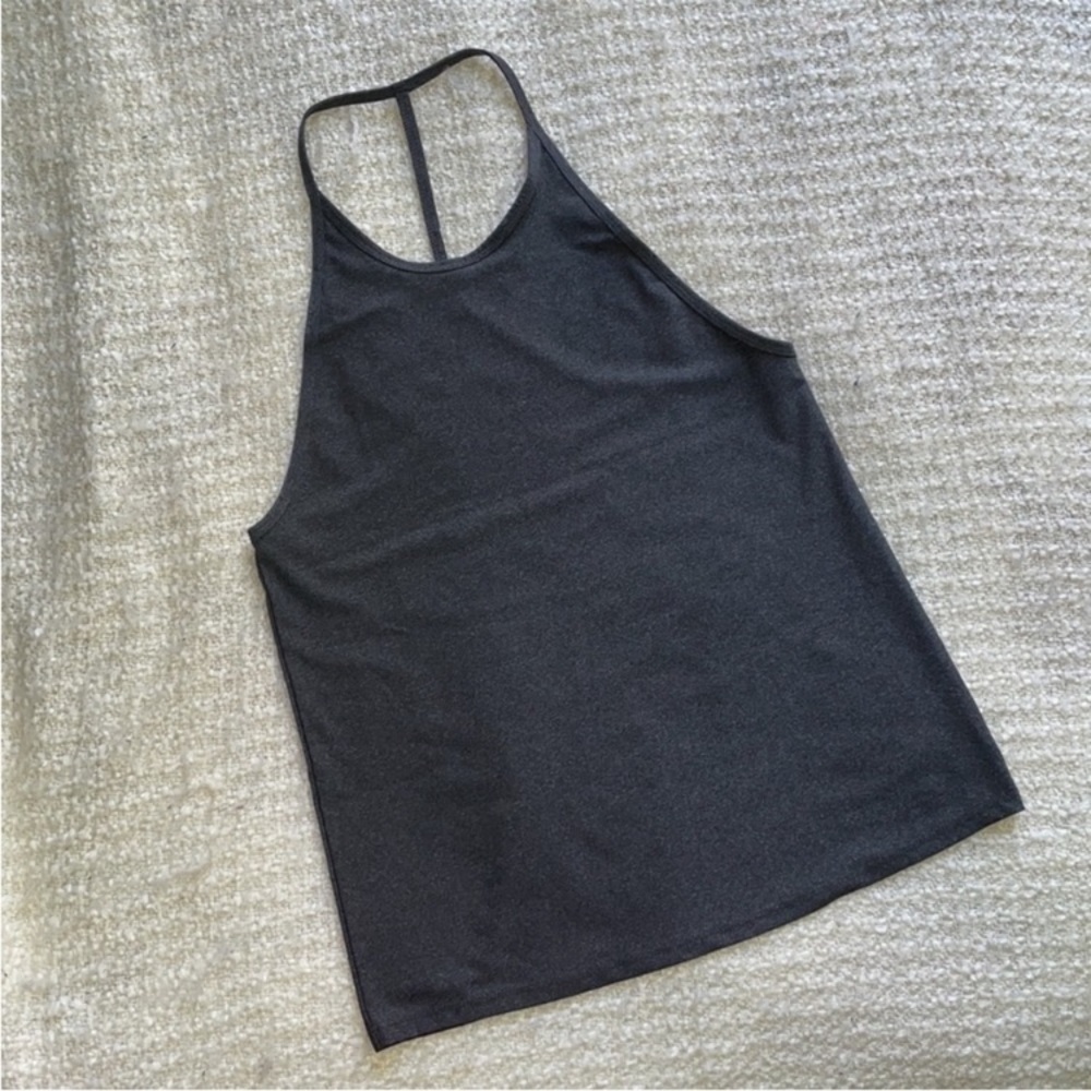 Fabletics Size Small Charcoal Gray T-Back Tank - image 6